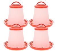 Gadpiparty Lot De 4 Mangeoires Automatiques pour Poussins en Plastique 1,5 Kg Couvercle pour Cages à Volaille, Pratiques Et Résistantes, Adaptées à L’Alimentation De Volailles en Élevage Extérieur