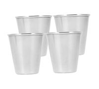 Gadpiparty Lot de 4 Petits Verres à Shot en Acier Inoxydable 70Ml Gobelets Réutilisables pour Garçon et Filles pour Boissons Froides Usage Familial et Extérieur