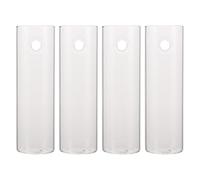 Gadpiparty Lot de 4 vases cylindriques muraux en Verre avec Crochets, Transparents, à Suspendre, décoratifs, pour l'entrée ou Le Bureau.