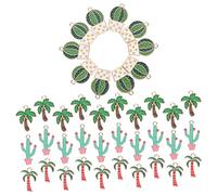 Gadpiparty Lot De 40 Breloques Émail Alliage Pour Bijoux Diy, Pendentifs Cactus Et Cocotier, Couleur Multicolore, Accessoires Artisanat Vacances Et Fêtes D'été, Création Bijoux Manuelle