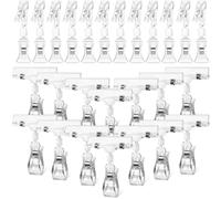 Gadpiparty Lot de 40 clips rotatifs double face avec forte force de serrage pour étiquettes de prix, étiquettes d'étagère, marchandises au détail, au bureau et à la maison