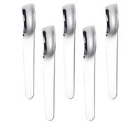 Gadpiparty Lot de 5 Cuillères en Acier Inoxydable pour Dessert et Glace, Design Simple, Surface Lisse, Facile à Nettoyer, Ambiance Estivale Conviviale