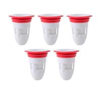 Gadpiparty Lot de 5 Filtres Siphon de Sol Anti-Odeurs en Silicone Blanc - Joint Anti-Refoulement la Cuisine et Salle de Bain Dispositif D’Évacuation Anti-Bouchage et Protection