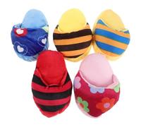 Gadpiparty Lot de 5 Jouets pour Chiens en Forme de Pantoufles en Peluche couineuses à mâcher pour Chiots - Douces et sûres, Ces Pantoufles offrent aux Chiens des Moments de câlins et de Jeu.