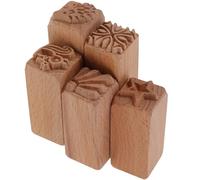 Gadpiparty Lot de 5 Tampons à Dessert en Bois pour Pâtisserie, Moules à Gâteau Lune sans Bavure, pour Décoration de Desserts Faits Maison