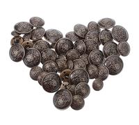 Gadpiparty Lot de 50 Boutons Décoratifs Vintage en Laiton pour Veste et Robe, Remplacement de Boutons et Décoration Diy, pour Maison et Centre Commercial