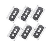 Gadpiparty Lot De 6 Cassettes Audio Vierges 30 D'enregistrement Étui Rigide Transparent, pour Bricolage Créatif Et Messages Personnalisés Lors De Fêtes Et Anniversaires, Format Standard, Matériau Sûr