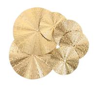 Gadpiparty Lot de 6 Décorations Murales Métalliques Rondes Modernes de Disque Ondulé, Design Irrégulier, Point Focal Élégant pour Salon ou Chambre