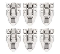 Gadpiparty Lot de 6 Fermoirs Loquets Décoratifs en Fer Argenté, Boucles Rétro pour Coffres en Bois, Serrure pour Boîte à Bijoux, Fermeture Robuste pour Coffret Présent et Valise, Usage