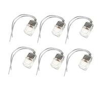Gadpiparty Lot de 6 flacons diffuseurs de parfum à suspendre pour voiture avec couvercle en bois et verre - Accessoire de décoration pratique pour transporter le désodorisant de véhicule et