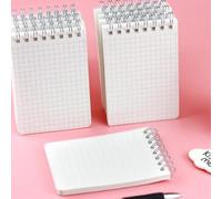 Gadpiparty Lot de 6 mini blocs-notes à spirale avec couverture, papier blanc, pages faciles à tourner, livres d'écriture polyvalents pour le personnel de bureau et les enseignants, pour rédiger des