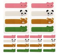 Gadpiparty Lot de 6 paquets d'onglets autocollants de couleur assortie avec fonction marque-page fabriqués en matériau animal de compagnie robuste, facile à transporter pour les bureaux et les écoles