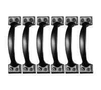 Gadpiparty Lot de 6 poignées de porte en métal noir de style vintage de 12,7 cm en forme de nœud pour armoires de cuisine et tiroirs de meubles