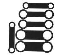 Gadpiparty Lot de 6 Porte-étiquettes Élastiques en Silicone pour Animaux de Compagnie, Médailles Coulissantes Silencieuses, Tailles S/m/l, Usage Quotidien pour Chien Adulte, Confort Peau Sensible