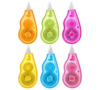 Gadpiparty Lot de 6 rubans correcteurs adhésifs de 1,27 x 400,7 cm, séchage instantané, faciles à utiliser, sans danger pour les adolescents, fournitures scolaires et de bureau