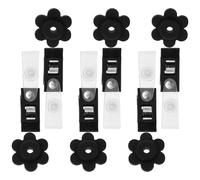 Gadpiparty Lot De 6 Set De Clips Coupe-Vent pour Drapeaux De Jardin en Plastique Noir, Pinces Solide Anti-Chute, Accessoires Compacts Légers pour Décoration Extérieure De Jardin