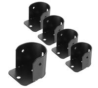 Gadpiparty Lot de 6 supports de tringle en fer en forme de U pour tringle de rideau de douche et rideau - Supports muraux robustes compatibles avec les tringles de 2,8 à 3,1 cm pour protéger