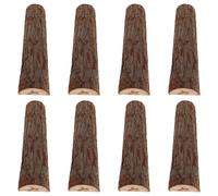Gadpiparty Lot de 8 bûches décoratives en bois séché pour cheminée, idéales pour les grillades, le jardin, le foyer, l'hiver