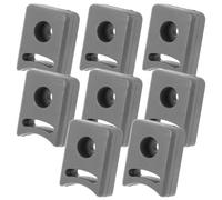 Gadpiparty Lot de 8 coussinets anti-collision pour porte coulissante en verre avec butée de poulie et guide pour porte de douche, baignoire, 4 butées souples pour accessoires coulissants de salle de