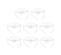 Gadpiparty Lot de 8 Écrans Faciaux Transparents en Pet Anti-salive Cuisine Professionnelle, Protection Buccale Légère et Réutilisable, pour Chefs et Personnel de Restauration