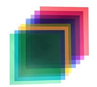 Gadpiparty Lot de 8 Filtres Gel Polycarbonate 30 Cm pour Flash LED, Correction Couleur Photo Vidéo, Kit Superpositions Colorées pour Éclairage Stroboscopique et Scène Professionnelle