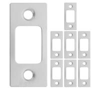 Gadpiparty Lot de 8 Gâches de Pêne Dormant en Acier Inoxydable 16 Vis Plaques de Protection pour Loquet de Porte Intérieur Intérieur Accessoire de Porte Résistant Compatible et Métal Usage