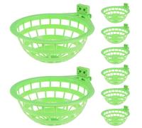Gadpiparty Lot de 8 nids d'oiseaux en Plastique Creux à Suspendre, Cage à œufs, Outil d'éclosion, Maison d'élevage, cabane, nid pour Pinson, Perroquet, canari, Vert