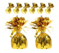 Gadpiparty Lot de 8 Poids Lourds Dorés pour Ballons à L’Hélium Supports D’Ancrage pour Décoration de Fête Centres de Table Accessoires pour Ballons de Mariage et Anniversaires