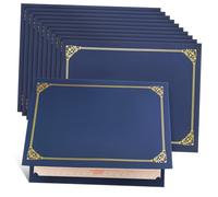 Gadpiparty Lot De Pochettes Couverture De Diplôme 8,5 x 11 Po Bordure Dorée Papier Résistant Coins Prédécoupés Présentation De Certificats Récompenses Scolaires Et Professionnelles