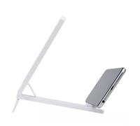 Gadpiparty Loupe D'écran Smartphone Blanc Support Portable en Abs et PVC, Amplificateur Écran pour Téléphone Mobile, pour Loisirs et Tourisme