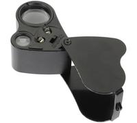 Gadpiparty Loupe Portable pour Bijoutier avec Lumière Led, Grossissement Interchangeable 30x-60x, Matériau Abs et Alliage D'aluminium, pour Horticulture et Usinage de Précision