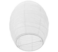 Gadpiparty Luminaire Boule Japonaise Abat-jour Ovale Pliable en Papier Blanc Installation Facile pour Décoration Élégante de Centres Commerciaux et Fêtes