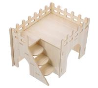 Gadpiparty Maison Bois pour Hamster avec Cachette et Échelle Abri Résistant Aux Morsures Adapté pour Hamster Nain Hérisson et Petits Rongeurs
