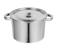 Gadpiparty Marmite à Soupe Acier Inoxydable Épaisse avec Couvercle Faitout Multi-usage pour Cuisine Domestique Résistante Chaleur et Facile à Nettoyer Seau en Acier pour Cuisson