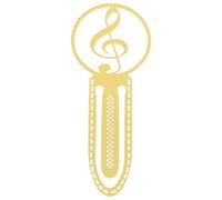 Gadpiparty Marque-page Musical Vintage en Métal Doré Motif Note de Musique, Design Creux Classique, Accessoire Scolaire Bureau Élégant pour Étudiants et Professeurs, Présent Original Rentrée