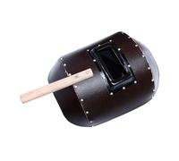 Gadpiparty Masque de Soudage Électrique Portable Rouge en Acier, Capuche de Soudage Réutilisable Revêtement Étanche, Large Champ de Vision, Protection Arcs Électriques et Étincelles