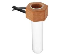 Gadpiparty Matériaux en bois et verre de voiture pour vase à fleurs, décoration intérieure de voiture, installation facile, vase hydroponique élégant et élégant