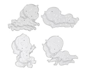 Gadpiparty Matrice De Découpe Bébé Pour Scrapbooking 8 Pièces Die De Coupe Métal Réutilisables 3.15 X 3.15 X 0.04 in Pour Cartes D'Invitation Bricolage Et Loisirs Créatifs