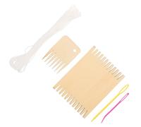 Gadpiparty Métiers à tisser en bois avec aiguilles à tricoter à gros chas - Convient pour les débutants - Outil de bricolage facile à enfiler pour les projets de bricolage