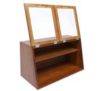 Gadpiparty Meuble de Rangement Multifonction 2 Portes 59,6 X 29 X 33,5 Cm en Bois Couleur Thé, Armoire Cuisine Compacte Espace Vaisselle et Rangement Bureau, Meuble Décoratif Rétro pour