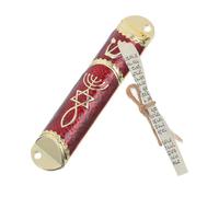 Gadpiparty Mezouzah Religieuse en Métal Parchemin pour Porte Intérieure Décoration Judaïque Authentique et Facile à Fixer