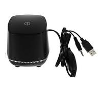 Gadpiparty Mini amplificateur de haut-parleur compact portable, alimenté par USB, pour tablette et ordinateur portable, noir, compatible avec les appareils Dc5v, amplificateur audio compact pour