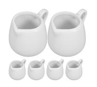 Gadpiparty Mini Pot à Crème en Céramique 50Ml Lot de 6 Poignée et Bec Verseur, Coupelle à Condiments Cuisine et Fêtes