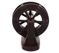 Gadpiparty Mini Roue de Fontaine en Plastique Marron, Décor Rotatif Vintage | Bonsaï et Pots de Fleurs, Usage Intérieur sur Table, Détail Réaliste, Style Ancien