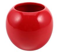 Gadpiparty Mini Vase à Fleurs Sphérique Porcelaine Rouge Petit Vase Décoratif pour Table et Salon Contenant Minimaliste pour Fleurs Simples