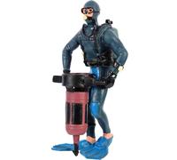 Gadpiparty Modèle Miniature sans Pollution de Plongeur Bleu en Abs Figurine Réaliste et Accessoires Aquarium pour Décoration D'aquarium pour Scènes sous-Marines