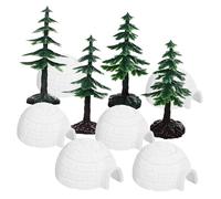 Gadpiparty Modèles Miniatures D'igloo en Plastique Léger Sapin de Noël Décoratif, Ornement Réaliste pour Décoration de Maison de Glace sur Étagères et Bouteilles