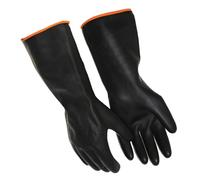 Gadpiparty Moufles Industriels Noirs Protection Complète Avant-bras en Caoutchouc Résistants à L'usure pour Travail de Sécurité en Agriculture et Industrie