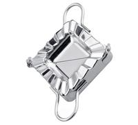 Gadpiparty Moule à Dumplings Carré Acier Inoxydable Outil et Pratique pour Pâtisserie Facile à Utiliser pour Forme et Scellage Serré