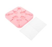 Gadpiparty Moule à Sucettes Base Ventouse 8 Cavités en Silicone avec Design Cartoon Adorable pour Chocolat et Gelée pour Moments en et Garçon et Filles